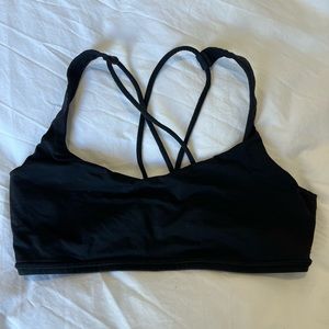 Black lululemon strappy sports bra